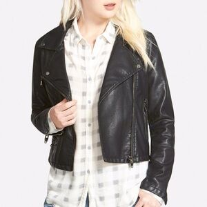 Blank NYC Black Faux Leather Moto Jacket